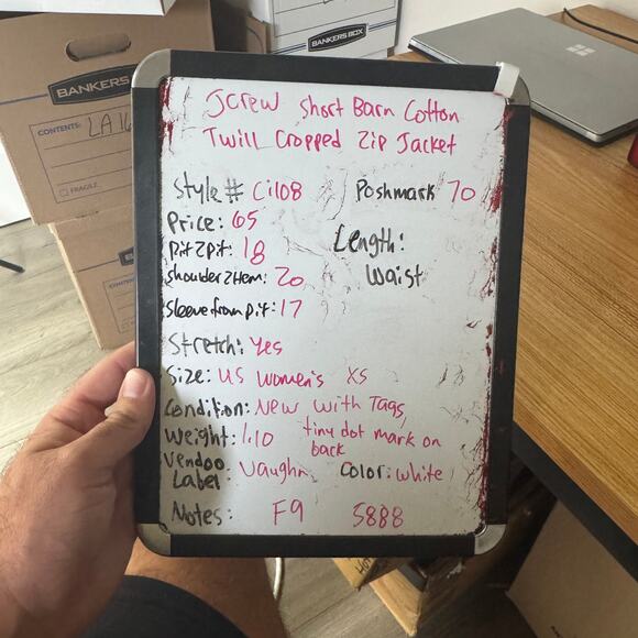 J Crew Short Barn Cotton Twill Cropped Zip Jacket US Women's XS - Picture 8 of 8